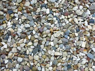 brutal texture of gravel made of stones of different colors