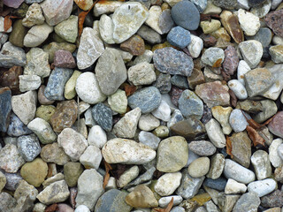 brutal texture of gravel made of stones of different colors