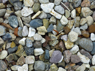 brutal texture of gravel made of stones of different colors