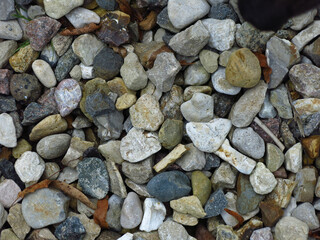 brutal texture of gravel made of stones of different colors