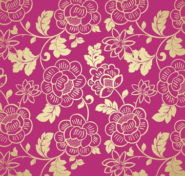 wedding card design, paisley floral pattern , India © N | R