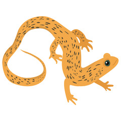 
A flat icon design of Squamata lizard on white background 
