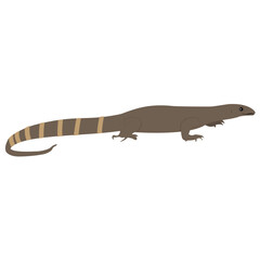 
A flat icon design of a lizard 
