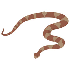 
An isolated snake flat icon vector 
