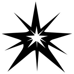 
A sparkling star glyph icon vector 
