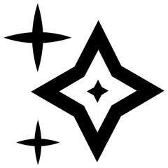 
A sparkling star glyph icon vector 
