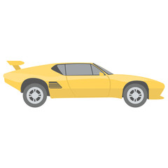 
Cabriolet car vector icon in flat design 
