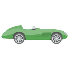 
A flat icon image of a sports car
