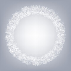 Fototapeta premium Gray Snowflake Vector Gray Background. Holiday 