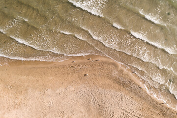 Landscape by the lake, soil and the lake edge.
