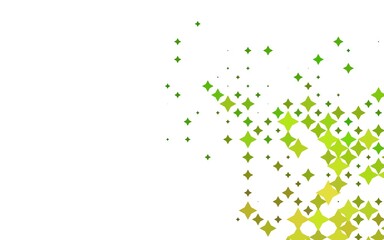 Light Green vector cover with small and big stars.