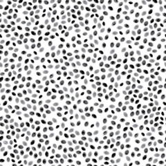 chia pudding seamless pattern. realistic vector illustration of chia seeds. nutrition backdrop. omega-rich organic healthy superfood for breakfast.