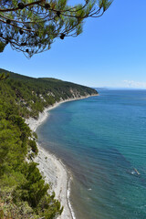 mountain view of the azure sea