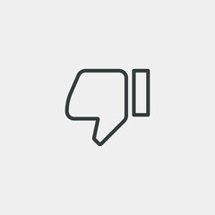 Thumb down icon isolated on background. Dislike symbol modern, simple, vector, icon for website design, mobile app, ui. Vector Illustration