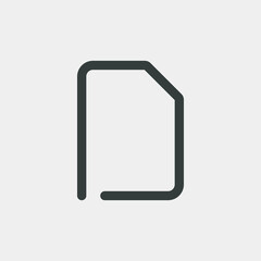 Document icon isolated on background. Document symbol modern, simple, vector, icon for website design, mobile app, ui. Vector Illustration