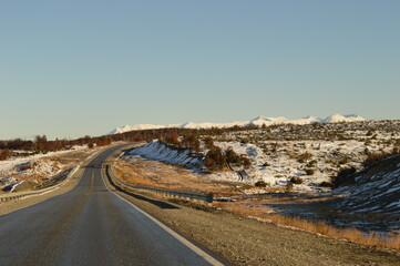 Driving and hiking in the Tierra Del Fuego National Park outside Ushuaia in Argentina