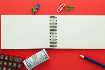 Blank Notebook Finance Concept