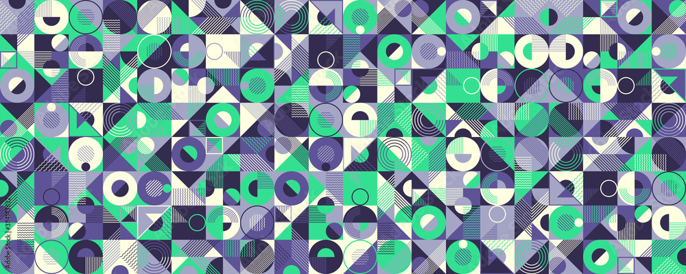 Aufkleber abstract geometric seamless pattern design in retro style. vector illustration.