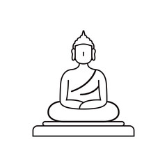 Buddha symbol vector. Buddha logo on white background.
