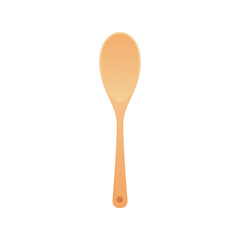 Spoon vector. Wood Spoon on white background.