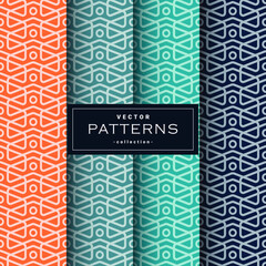 set of seamless patterns in style