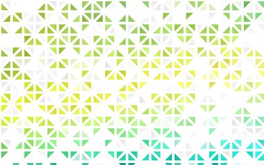 Light Blue, Yellow vector seamless background with triangles.