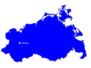 Mecklenburg-Vorpommern mit Landeshauptstadt Schwerin
