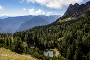 Obraz premium little lake in the mountains