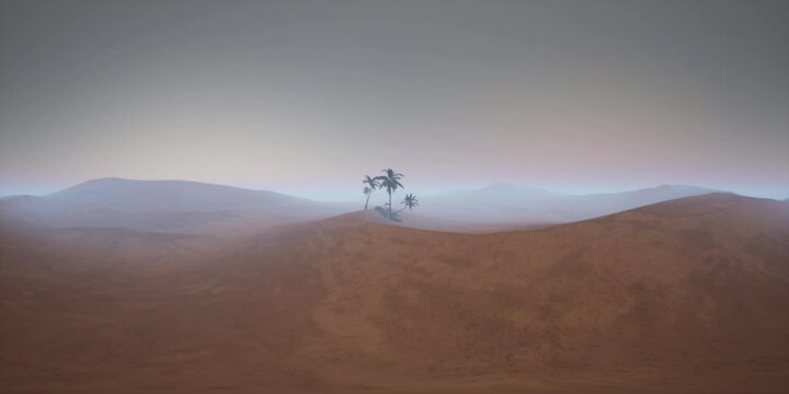 vr 360 camera moving above desert. ready for use in vr360 virtual reality