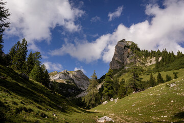 Naklejka premium landscape in the mountains