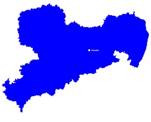 Sachsen mit Landeshauptstadt Dresden
