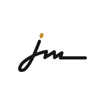 initial letter jm or mj logo vector designs