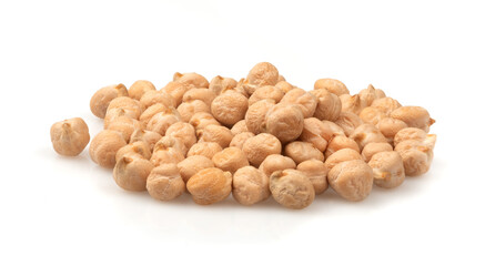 Chickpeas isolated on white background