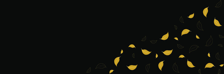 Gold leaves background