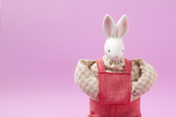 うさぎのクラフト人形