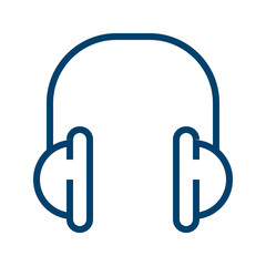 Headphone Icon Design with Red Color Style