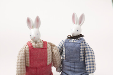 うさぎのクラフト人形