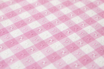 チェック柄のランチョンマット