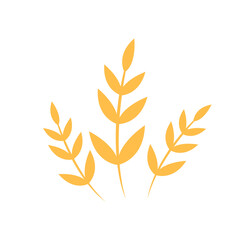 Wheat symbol. Oat symbol vector. wallpaper. logo design.