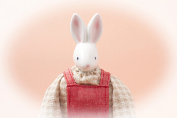 干支のうさぎのクラフト人形