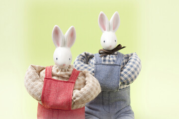 干支のうさぎのクラフト人形