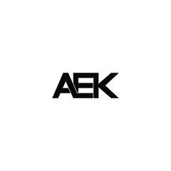 aek letter original monogram logo design