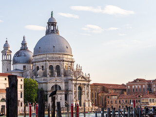 Old cathedral of Santa Maria della Salute in Venice, Italy.