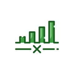 filled line style icon of no network. vector illustration for graphic design, webiste, UI isolated on white background. EPS 10