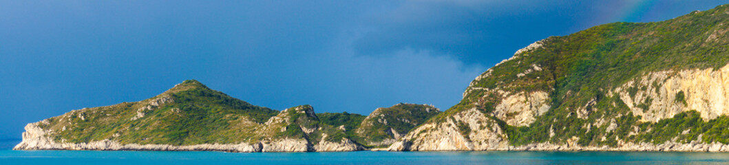 Corfu, Greece, view of the hill, panormam 