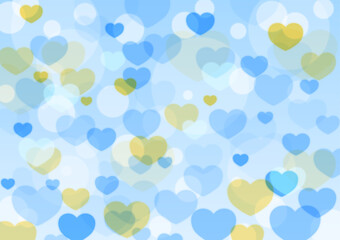 ハートのほわほわ背景イラスト　ホワイトデー