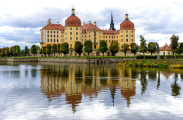 Moritzburg near Dresden in Saxony. Built about 1542-1546 Later the hunting lodge of August the Strong, Elector of Saxony