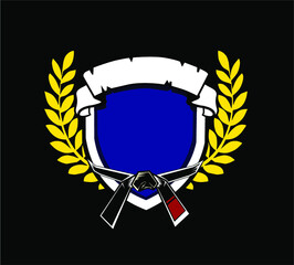 martial art logo cartoon