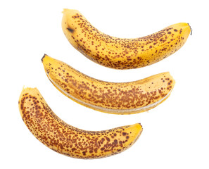 Dots on the skin of a banana.