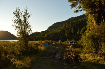 Fototapeta na wymiar Road tripping through the beautiful landscapes of the Carretera Austral in Patagonia, Chile